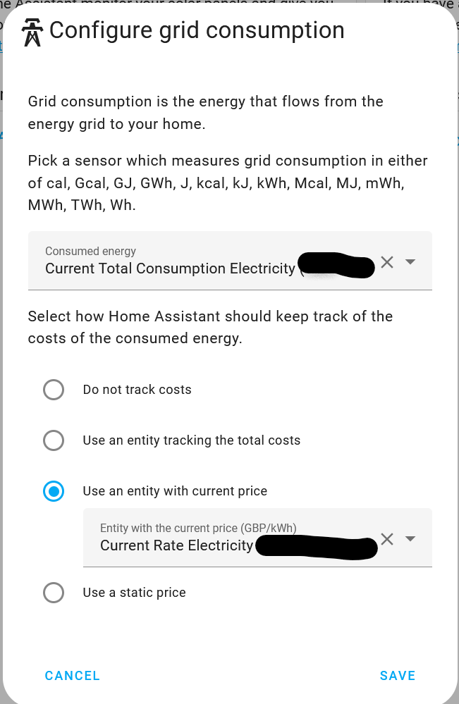 HA modal electricity example